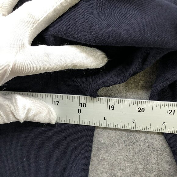 COS 3/4 Sleeve Dress Womens S Navy Blue Crewneck Mixed Media Knit T Shirt - Picture 8 of 10